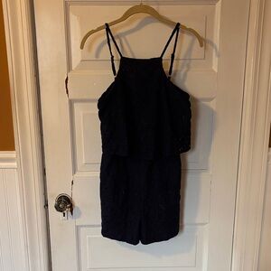 Lilly Pulitzer Navy Jumpsuit with Pink Label